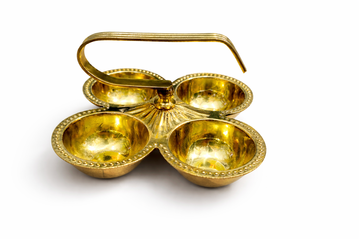 Heavy Brass Kumkum Holder 12 cm Online | PoojaSahitya