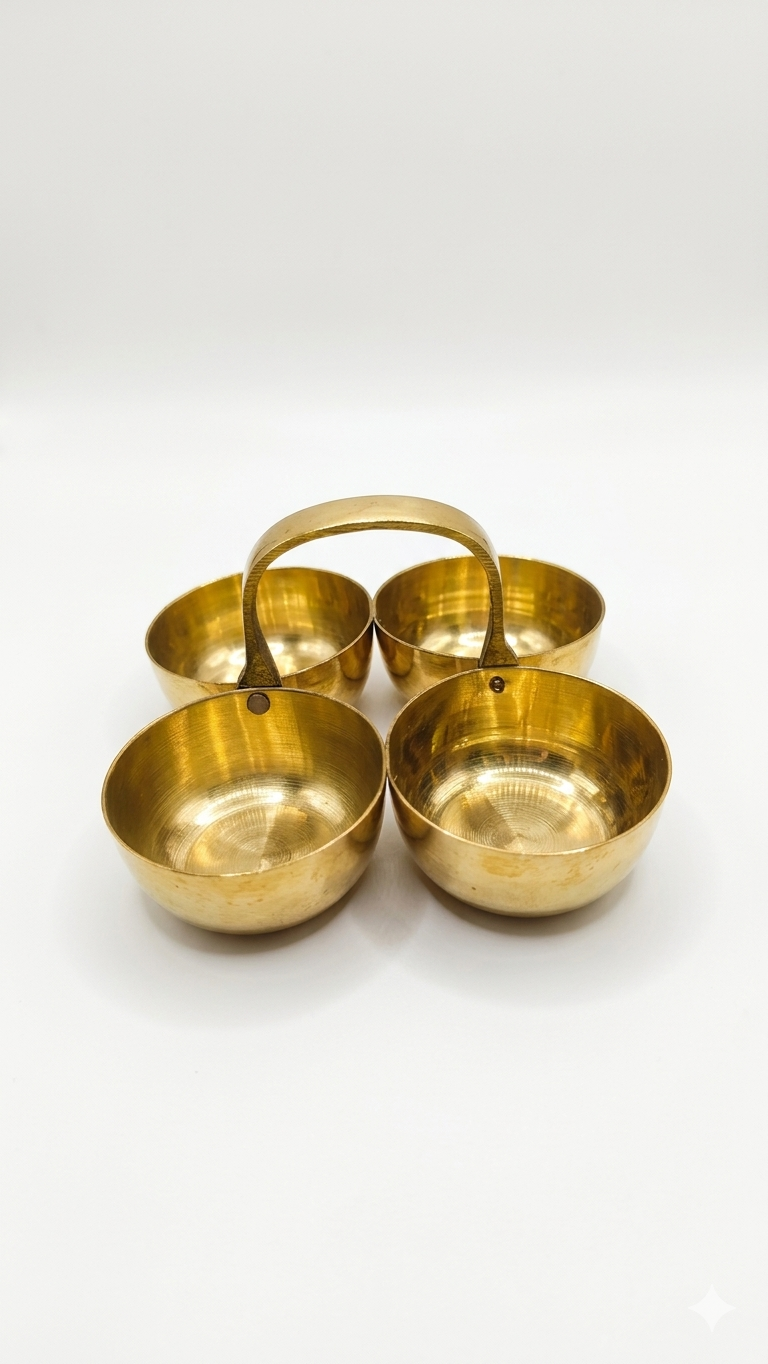 Premium Brass Pooja Thali Set with Complete Accessories