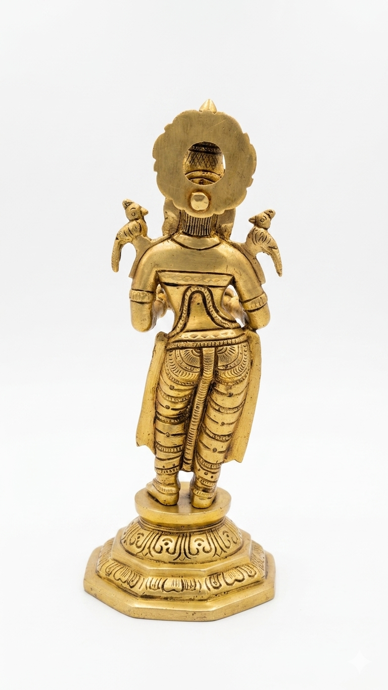 Premium Brass Deep Laxmi Pair with Diya Holder for Pooja & Decor