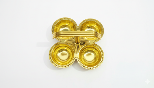 Heavy Brass Kumkum Holder 12 cm Online | PoojaSahitya