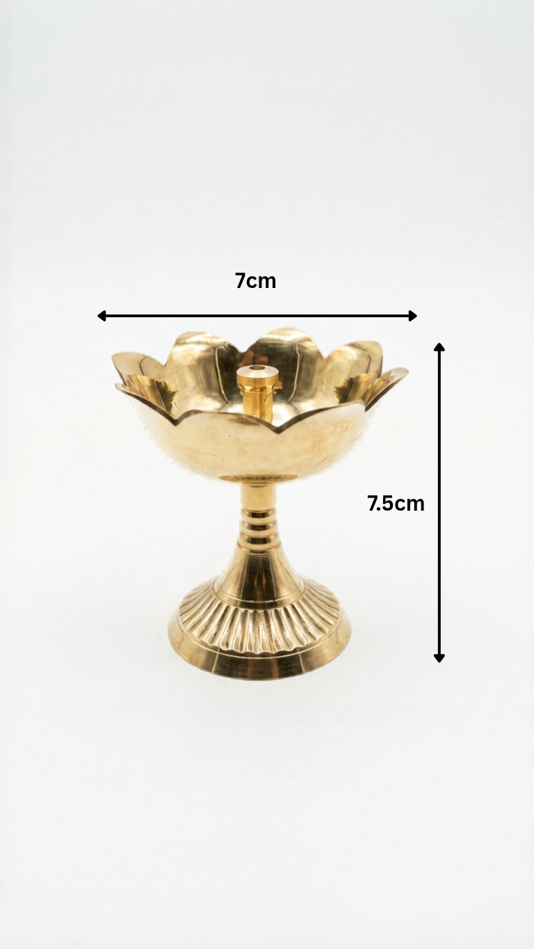 Brass Lotus Diya – Traditional Kamal Deep for Pooja & Temple Decor